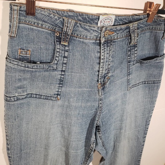 Carolina Blues Straight Wide Leg Jeans Sz 14 Stretch Relaxed - Picture 3 of 8